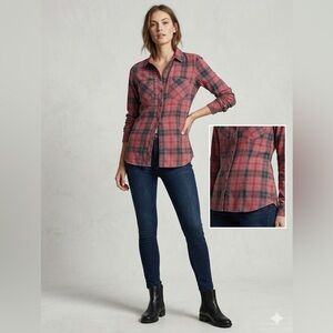 Maurice’s Plaid Fitted Flannel Button Up Adorable!